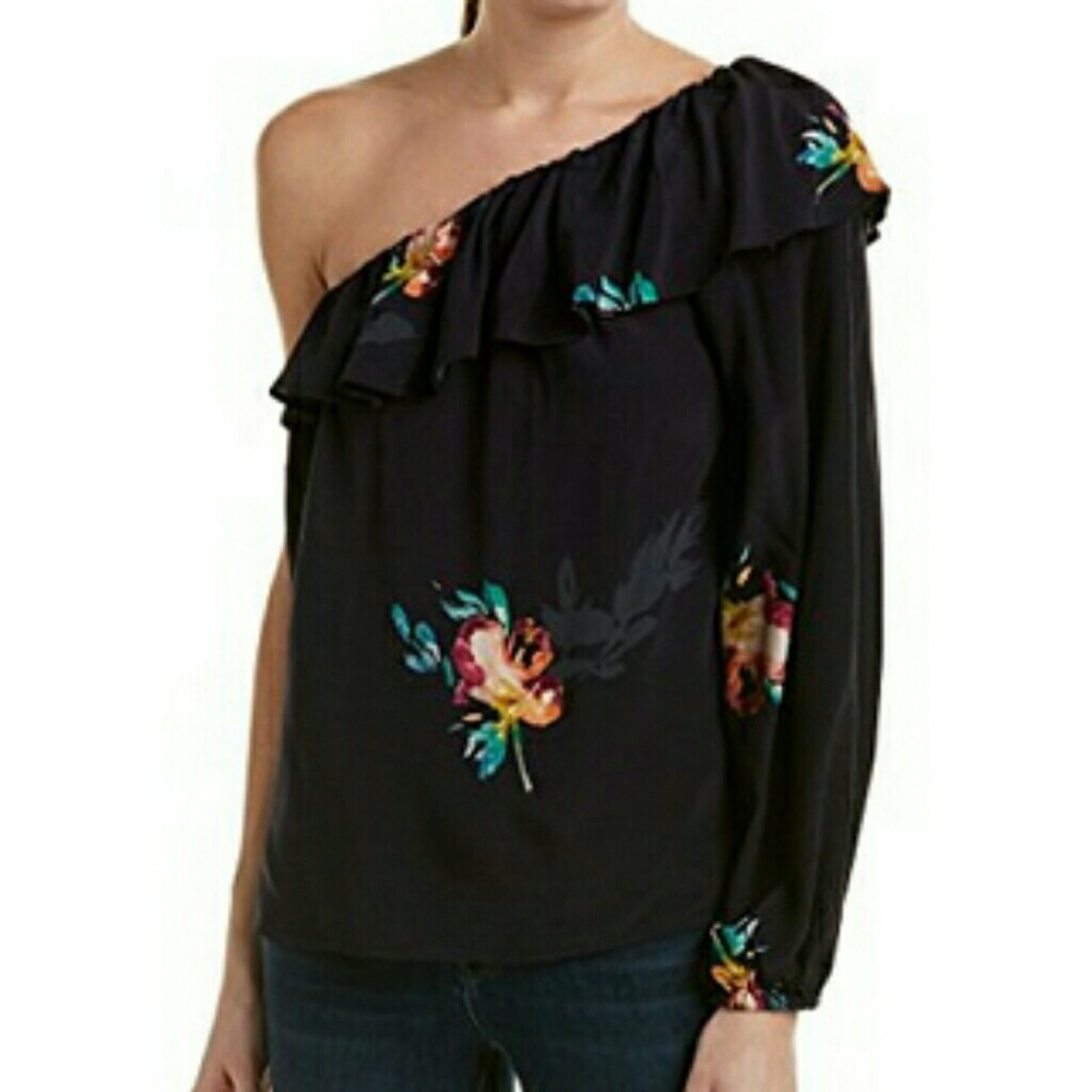 FRENCH CONNECTION Drape One-Shoulder Blouse, Utili